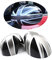 MINI Seitenspiegelkappen Abdeckungen, Autotür Seitenspiegelabdeckungen Für Mini Cooper One/S/JCW Serie R R50 R52 R53 2002–2006(Union Jack Grau)