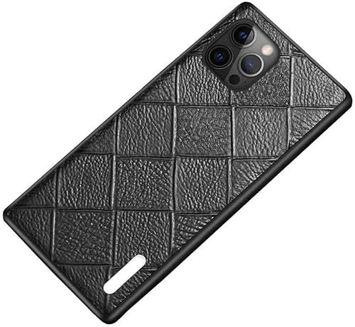 HAODEE Funda de cuero a prueba de golpes, cubierta trasera completamente envuelta para Apple iPhone 13 Pro Max (2021) 6.7 pulgadas [protección de pantalla y cámara] (color : negro)