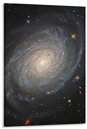 Hubble Views A Turquil Galaxy with An Explosive Past Poster Leinwand Wandkunst Drucke Poster Foto Bild Malerei Poster Raumdekoration 40,6 x 60 cm
