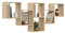 KUBUTKU Dekorativ Wandregal mit 6 Böden 160x66x18 Design Skandinavischer Modern für Wohnzimmer Küche Büro Schlafzimmer Badezimmer Hängeregal Bücherregal (Sonoma Eiche)