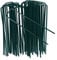 OUNUO 100 Picchetti Giardino, Picchetti Telo Pacciamatura Zincato, Picchetti Rete Giardino per Reti Recinzioni Erba, Reti, Recinzioni, 150mm x 25 mm, Ø 3 mm, Verde