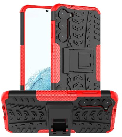 Oudoor Hülle Kompatibel mit Samsung Galaxy S23 | Case Panzer Hülle Cover Schutzhülle Etui Bumper | Rot