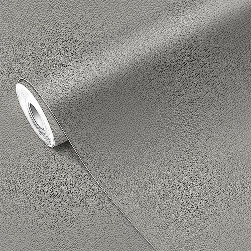 MICTER Leder Reparatur Patch, 40x200cm Kunstleder Selbstklebend, Leder Patch Kit Selbstklebende Lederflicken für Sofas, Autositze, Möbel, Handtaschen, Jacken (Hellgrau)