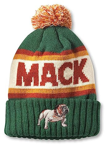 AMERICAN NEEDLE Mack Truck 23012A-MACKT-DGBOGI, Strickmütze, Beanie-Mütze, Pillow Line Strickmütze (Dunkelgrün/Orange/Gold/Elfenbein), Einheitsgröße