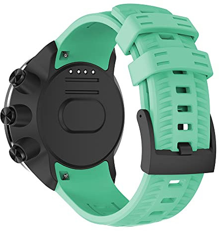 REYDA Silikonarmband Kompatibel mit Suunto 9/9 Baro/7/D5 Armband Silikon, Weiches Atmungsaktives Silikonband Sportarmband Metallschnalle Armbänder Ersatzarmband für Suunto Spartan Sport Wrist HR Baro