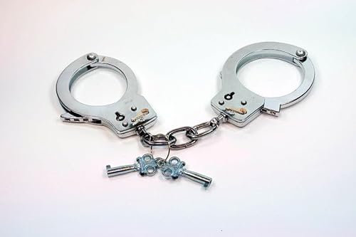 Generisch sexy Handschellen/Handfesseln silberfarbend mit 2 Schlüsseln