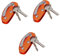 CLISPEED 3pcs Key Holder Outdoor Aluminum Key Holder Clip for Hide Keys Lightweight Tool