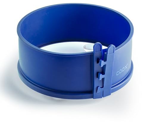 coox Springform mit Glas-Servierplatte und Glasfüßen Ø 18 cm in Blau - Perfektes Backen und Servieren in einem!