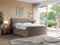MKS MEBLE King Boxspringbett 180x200, Polsterbett 180x200 mit Bettkasten, Bett 180x200 mit Multipocket-Matratze H4, Boxspringbett 180x200 mit Kopfteil und Topper - H4 Braun Velvet - Doren