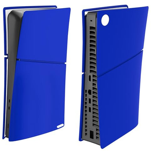 Cubierta para PS5 Slim, Carcasa de Silicona, Placa Frontal de Repuesto, Cubierta Protectora (para versión Digital Azul)