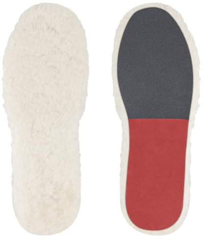 Endoto Lammfell Einlegesohlen für UGG Herren Schuhe, Ersatz Warme Sheepskin Schaffell Wool Einlagen Insoles Innensohle für Boots - Größe: 46 EU