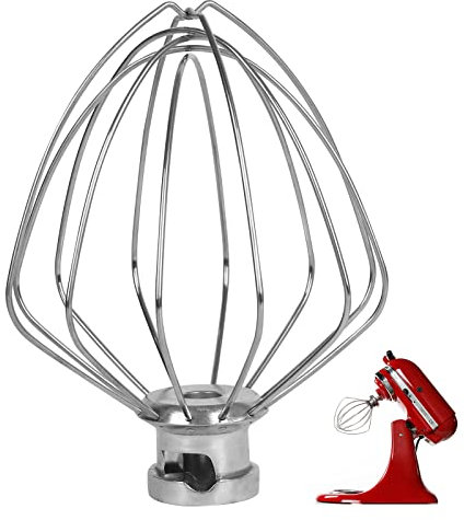 Kitchen-aid Profi-Schneebesen für 4,5-5 Quart Küchenmaschinen, Edelstahl Rührbesen, Schaumschläger Backzubehör Rührer Aufsatz für Eiercreme Mehlkuchen