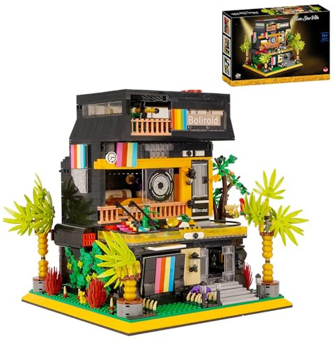 Hallisun Friends Haus Mini Baustein, Strandhaus Villa Modellbausatz, Stadthotel Friends Apartmentbau STEM-Lernspielzeug, Geschenk für Erwachsene, Teenager, Jungen, Mädchen ab 14 Jahren, 2044 Stück