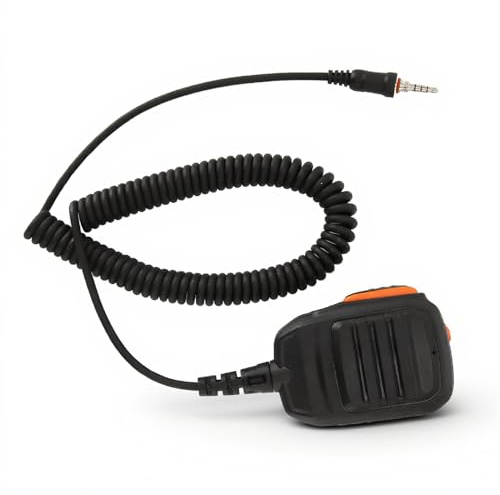 ASHATA Walkie Talkie Handlautsprecher Mikrofon, Wasserdichtes 2 Wege Funkmikrofon für IC M33 M35 M25