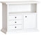MOBILE PORTA TV IN LEGNO SHABBY CHIC BIANCO OPACO, MADE IN ITALY