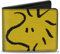 Peanuts Worldwide LLC Geldbörse, Bifold, Peanuts Woodstock Face Yellow Black, veganes Leder, Schwarz, 4.0 x 3.5, Casual