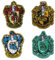 4 PCS Compatible with Magic College of Gryffindor/Ravenclaw/Slytherin/Hufflepuff Logo Hook & Loop Patch Full Embroidered Tactical Military Emblem Patches for School Bag Boys Decor