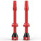 Shredr. Tubeless Ventile Set, rot | Presta Ventile für Schlauchlos-Reifen | Superleichtes Alu, rot eloxiert, französisches Ventil | 60mm für Hochprofil Rennrad-Felgen