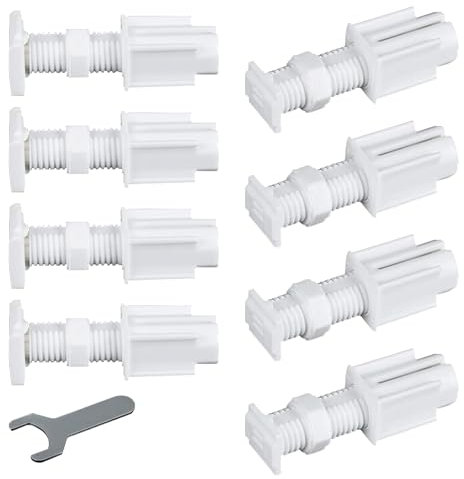 INCREWAY 8PCS Venetian Blinds Brackets, Plastic Adhesive Blinds Brackets,Plastic Roller Blind Fittings Set, No Drill No Tools(White)