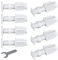 INCREWAY 8 PCS Adhesive Blinds Bracket Venetian Blinds Manual No Tools-No Drill for Window (White)