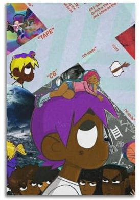 MUYAXCZEA Lil Uzi Vert Vs. The World Musikalbum, Poster, Poster, dekoratives Gemälde, Leinwand, Wandposter und Kunstdruck, moderne Familienschlafzimmer-Dekoration, Poster, 20 x 30 cm