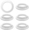 6 Piece Lampshade Reducer Ring E27 Screw Collar Ring 40MM, Lampshade Fittings E27 for Table Lamp, Ceiling Lights, Plastic Screw Bulbs Lamp Holder Twist Lock Socket Replacement Ring（White）