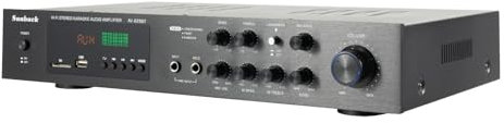 Amplificador Bluetooth AV-628BT, 600 W, potencia estéreo HiFi con mando a distancia y LED, amplificador completo con 5 tipos de entrada SD\USBRCAAUX .0 Bluetooth