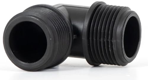 ABAZO - Pumpenanschlussstutzen an Gartenpumpe, Schlauchverbinder, Rückschlagventil für die Pumpe, Anschluss an einen Hydrophor, Satz Pumpenzubehör, Verbindungsbogen 1 AG-AG