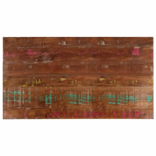 Natulvd Rustikale Tischplatte, 120 x 70 cm, 25 mm dickes Altholz, Schreibtischplatte, Ersatzplatte für Heimwerker, Büro, Esszimmer, Wohnzimmer