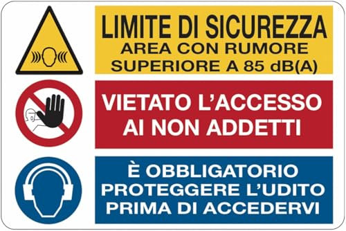 M-ITALY CARTELLO SEGNALETICO - CARTELLO CANTIERE - Adesivo Extra Resistente, Pannello in Forex, Pannello In Alluminio (Plastica, 20x31 cm)