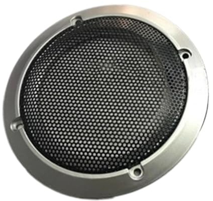 KiBcsLic 3.5 inch Speaker Grill Cover Protector Easy Installation Replace Part Metal Mesh Speaker Guard for Household Music Festival, Silver