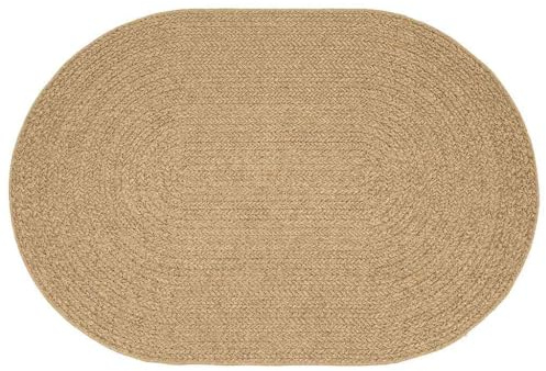 vidaXL Teppich ZIZUR Creme 150 x 80 cm Polypropylen, Robuster Outdoor-Teppich, oval, UV-beständig, wetterfest für Moderne Terrassengestaltung