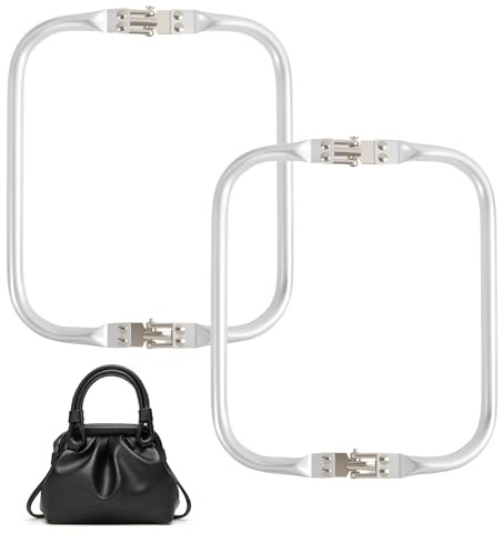2 Stück U-Förmige Aluminiumtaschenverschlüsse, 20 x 9,2 cm, Taschenrahmen Verschluesse,Häkeltaschenverschlüssen, Aluminium Kuss-Verschluss Rahmen für DIY Handtaschen und Geldbörsen, Robust und