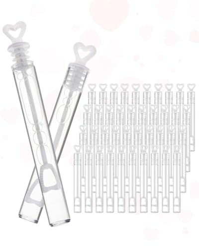 BNREOZA Nordstern® Seifenblasen Hochzeit Set in weiß mit Herzgriff - 40er Pack
