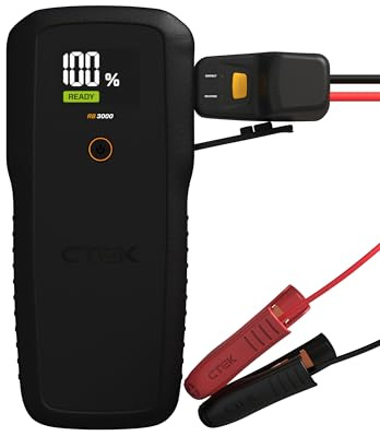 CTEK RB 3000 Tragbarer Starthilfe-Booster – 3000A Batterie-Spitzenstrom, Booster für 12V-Batterien in Diesel- und Benzinfahrzeugen