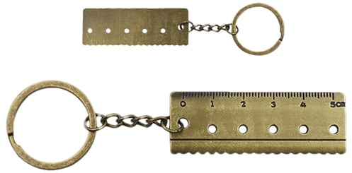Titanium Pocket Lineal - 4in Mini Measure, Pocket Measuring Gadget Keychain Clip Holder Double Sided cm Inch Markings, Metal Scale | Durable Geometrie Tool Gift for Teachers Engineers Travelers