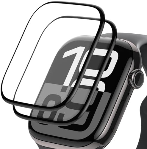 Jurqqer 2 Pièces Protection écran pour Apple Watch Series 9 8 7 41mm, [Facile à Installer][Sans Bulles] Ultra Mince Film Protecteur d'écran HD pour Apple Series 9 8 7 41mm