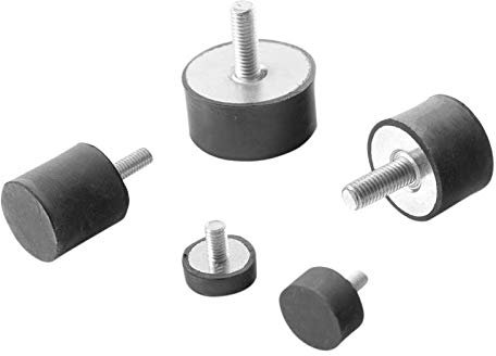 Pie de metal y goma para muebles, varios tamaños (M10 x 28, 40 x 40)