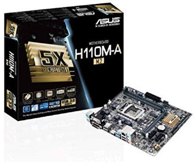 ASUS H110M-A/M.2 Scheda Madre, Socket 1151, M.2 Micro-ATX, DDR4 (Ricondizionato)