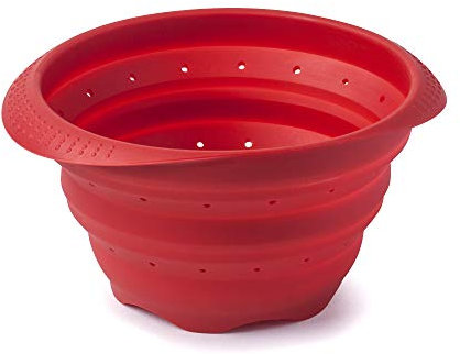 Zeal M124R Collapsible Colander, Red