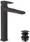 hansgrohe Metropol Miscelatore monocomando lavabo 260 da catino con maniglia a leva e push-open, cromo nero satinato, 32512340
