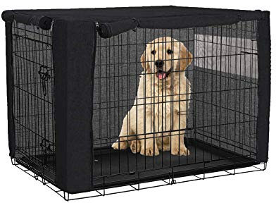chengsan Hundekäfig-Abdeckung für Drahtkäfige, strapazierfähiges Polyester, Winddicht (Nur Abdeckung, 109,2 x 74 x 76,2 cm)