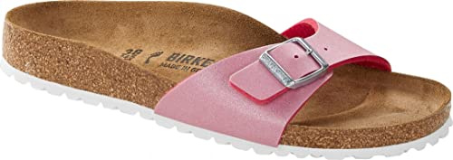 Birkenstock Madrid Birko-Flor Icy Women's Mules Metallic Old Rose Sandals Pink Size: 5 UK