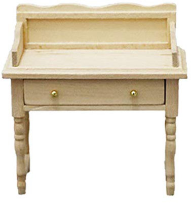 Milisten Miniatur Schreibtisch Modell FüR Puppenhaus, 1/12 ZubehöR, Puppenhausmöbel Holz Schreibtisch Modell Zubehör Tisch Miniaturspielzeuge Mini Puppenhaus Ausstattung