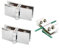 2 Stücke Glas Scharnier, Glastürscharniere, Clip Scharnier, Zinklegierung Tür-Scharnier für 6-8mm Badezimmer-Glastür, Schranktür, Weinschrank Vitrine Tür (180 Grad)