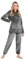 CityComfort Pyjama Femme Hiver Polaire, Ensemble Pyjama Chaud à Capuche pour Femme Ado, Idée Cadeau pour Elle (Charbon de Bois, M)