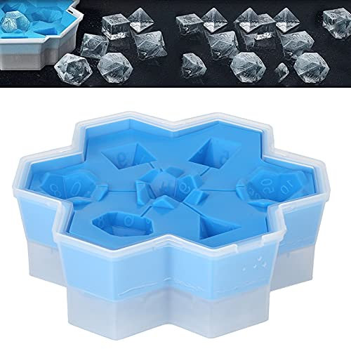 Eiswürfelform Silikon, Polygon Digitale Eis Gitter, Diceform Mold, eiskaffee maschine würfel groß crushed, Eiswürfel Silikon Form für Whisky, Cocktails, Bier, Saft, Schokolade, Süßigkeiten, Creme