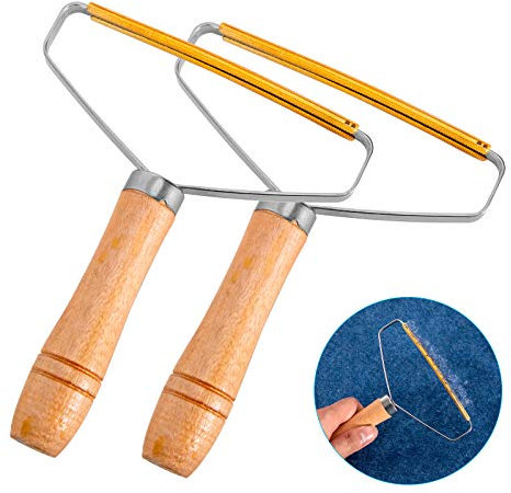 Lint Roller, Portable Lint Remover Carpet, Carpet Cleaner Lint Cleaner Pro, Double Hair Remove Brush for Sweater Woven Coat,Carpet,Knitted,and Sweaters by removing pet hair and fuzz. (2 PACK)