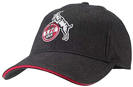 1. FC Köln Kids Basecap - Basic Logo - schwarz Kinder Kappe Schildmütze Cap - Plus Lesezeichen I Love Köln, Einheitsgröße