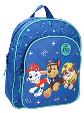 mybagstory - Rucksack – Paw Patrol – Blau – Kinder – Schule – Grundschule – Kindergarten – Kindergarten – Krippe – Schulranzen Unisex – Größe 30 cm – verstellbare Träger, blau, S